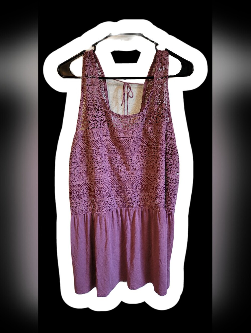 Lane Bryant Mauve Crochet Bodice Camisole